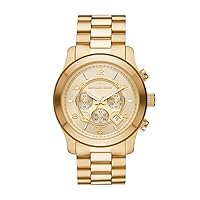 Michael Kors Runway Men's Watch, Stainless Steel Chronograph Watch for Men with Steel or Silicone Band