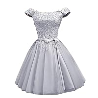 Short Prom Dresses Homecoming Cocktail Dresses Lace Appliques Bridesmaid Dresses for Wedding