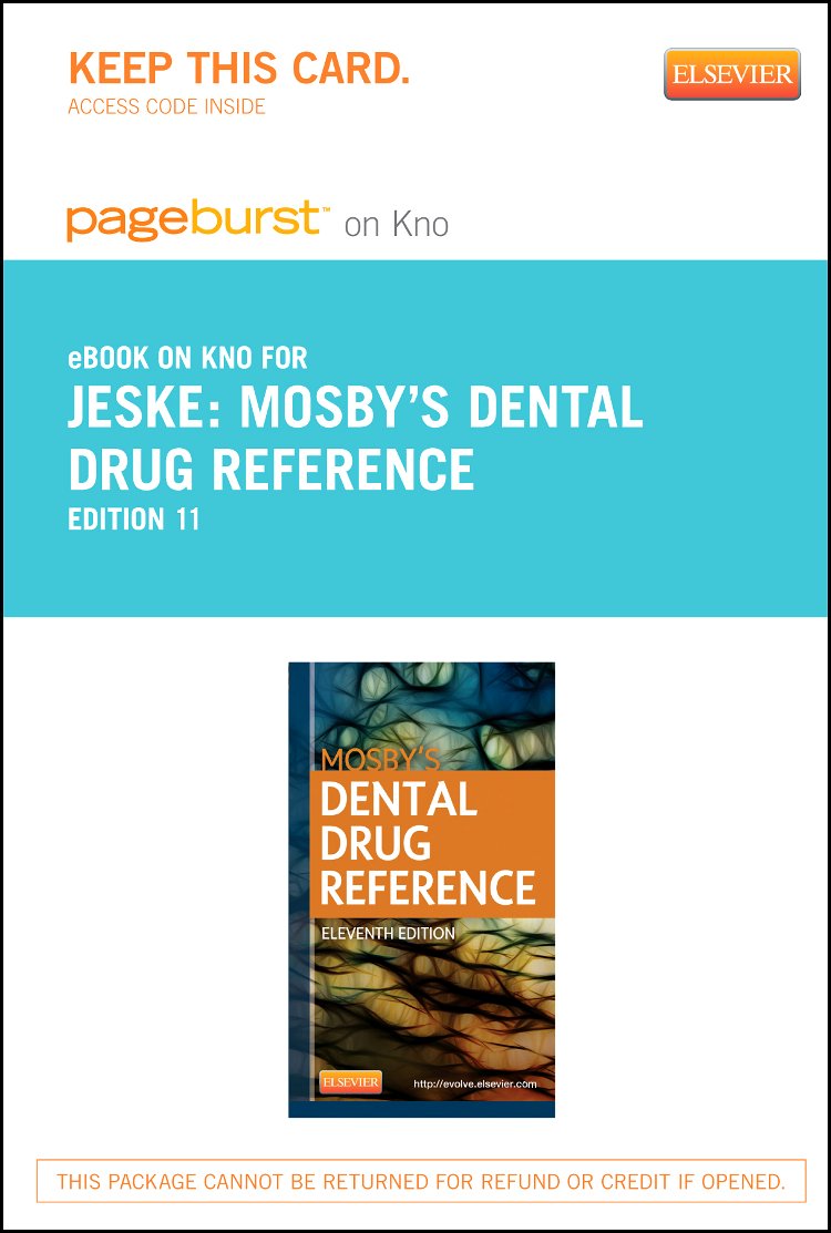 Mosby's Dental Drug Reference - Elsevier eBook on Intel Education Study (Retail Access Card)