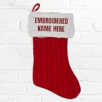 Hurry up to be ready for Christmas! We personalize all Christmas Stockings free of charge - what a great deal | Add to cart your 19' Custom Stocking Classy RED with White
