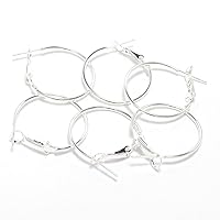 10pcs/lot 40mm Silver Round Earring Hoop Hooks for Jewelry Making Finding DIY Earrings Accessories Supplies 8 Sizes (Silver, 40mm*10pcs)