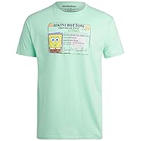 Nickelodeon Men's T-Shirt - Spongebob and Patrick Bikini Bottom Driver’s License Short Sleeve Shirt –Graphic Tee (S-XXL)