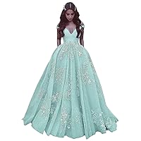 Women's Off Shoulder Prom Dress Lace Appliques Evening Party Dress with Pockets