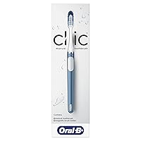 Oral-B Clic Toothbrush, Alaska Blue, with 1 Replaceable Brush Head and Magnetic Toothbrush Holder