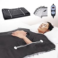 VEVOR Sauna Blanket for Detoxification, Portable Far Infrared Sauna for Home, Oxford Sauna Bag w/Arm Holes, 1-6 Level Adjustable Temp 95-176℉, 5-60 Minutes Timer, 71 x 31 in