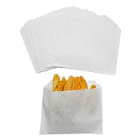 Grease Resistant Serving Bag For Outdoor Entertaining, French Fry Bag, Pack of 50