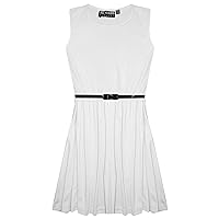 Kids Girls Skater Dress Party Fashion Dresses Summer Dresses - New Skater Dress White 13