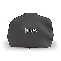 Ninja XSKCOVERXL Woodfire Premium Grill Cover Pro, Compatible with OG800 and OG900 Series, UV & Water Resistant, Elastic Drawstring for Snug Fit, Lightweight, Year-Round Protection, 13'' x 24'', Black