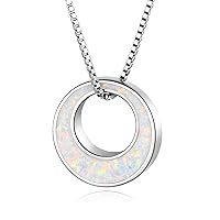 Sterling Silver Circle of Life Urn Necklace for Ashes Keepsake Cremation Pendant Memorial Jewelry for Women