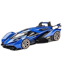 Scale Model Cars for Lambos Vision Gran Turismo V12 GT Alloy Model Die Cast Sound Super Racing Kids Gift 1:22 Toy Car Model (Size : 2)