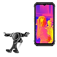 Car Mount Compatible with Ulefone Power Armor 18T (6.58 in) - X-Switch Car Mount, Air Vent Mounted Car Mount Simple Minimal - Jet Black