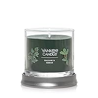 Balsam & Cedar Scented, Signature 4.3oz Small Tumbler Single Wick Candle, Over 20 Hours of Burn Time, Christmas | Holiday Candle
