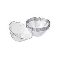Silver Spoons DIP AND SAUCE BOWL | Clear | Baroque Collection | 10 PC - 5”