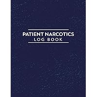 Patient Narcotics Log Book: The Individual Patient's Narcotic Record Register |Controlled Substance LogBook| Drug Ordered Tracker & Narcotic Count Book| 120 Pages, 8,5x11 inchs Blue matte Cover