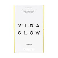 Vida Glow - Natural Hydrolyzed Marine Collagen Sachets | Promotes Glowing Skin + Smoothes Fine Lines (Pineapple, 30 Sachets)