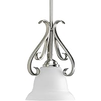 Progress Lighting P5153-09 Torino Pendants, 7-1/2-Inch Diameter x 11-Inch Height, Brushed Nickel