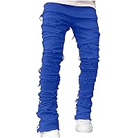 Workout Yoga Trousers Pants for Man Fall Winter Denim Western Ripped Cardigan Trousers Pants Mens 2024
