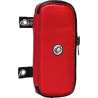 Case-it The Pouch Zippered Pencil Case with Grommets, Red
