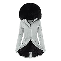 Women's Winter Coat Warm Puffer Jacket Windproof Long Quilted Thicken Parka Warm Hooded Jacket Overcoat Plus Size