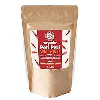 3 oz Organic Piri Piri Peri Peri Spice Hot Chilli Pepper Whole Pod from Portugal 85 Grams African bird's eye chili