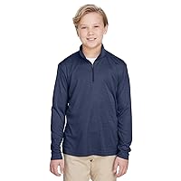 Youth Zone Sonic Heather Performance Quarter-Zip M SP DRK NVY HTH