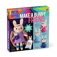 Craft-tastic – Make a Bunny Friend Craft Kit – Learn to Make 1 Easy-to-Sew Stuffie with Clothes & Accessories