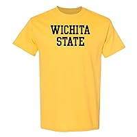 Wichita State Shockers Basic Block, Team Color T Shirt, College, University