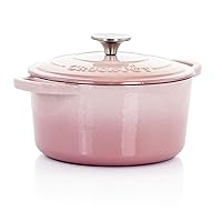 Crock-Pot Artisan Round Enameled Cast Iron Dutch Oven, 3-Quart, Blush Pink