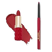 Milani Color Fetish Lipstick and Understatement Lipliner Bundle - Poppy & Sassy Cherry
