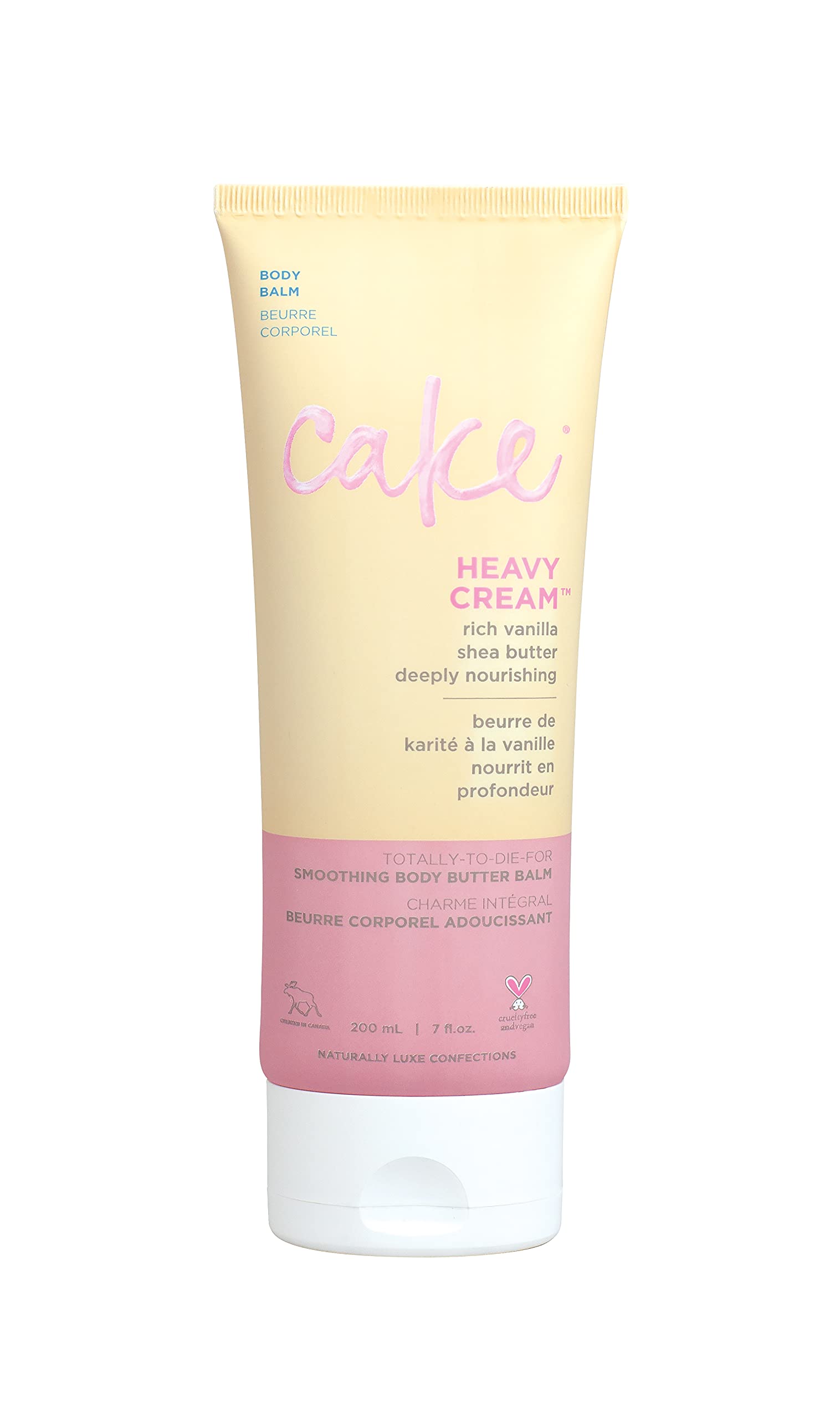 Cake Beauty Vegan Body Cream Body Lotion for Dry Skin - Oat Milk, Shea Butter & Marshmallow Root - Sulfate Free, Paraben Free & Cruelty Free Body Butter Balm Lotion & Moisturizer, 7 Ounce (Pack of 1)