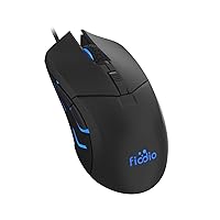 Wired Gaming Mouse, 5500 DPI, Breathing Light, Ergonomic Game USB Computer Mice RGB Gamer Desktop Laptop PC Gaming Mouse, 7 Colors RGB Lighting, 6 Buttons for Windows 7/8 / 10, Black