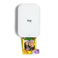 Ivy 2 Mini Photo Printer, Print from Compatible iOS & Android Devices, Sticky-Back Prints, Pure White