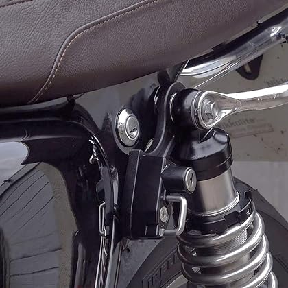 GUAIMI Motorcycle Helmet Lock Anti-Theft Helmet Security Lock Compatible with Twins Bonneville Thruxton Scrambler-Black
