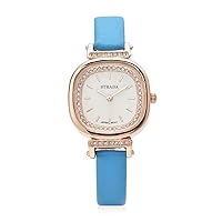Shop LC Strada Crystal Japanese Movement Watch with Faux Leather Strap (27.18mm) (5.25-7 Inches) Birthday Mothers Day Gifts for Mom