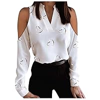 RMXEi Fashion Woman Long-Sleeved Strapless Long-Sleeved Printed Shirt Shirt