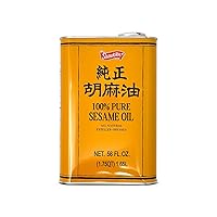 Shirakiku Pure Japanese Sesame Seed Oil - Premium, Low Carb, Expeller Pressed and Rich Flavor Natural Sesame Seed Oil - Perfect for Authentic Oriental Asian Cuisine (Toasted) - 56 Fl Oz