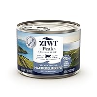 ZIWI Peak Canned Wet Cat Food – All Natural, High Protein, Grain Free, Limited Ingredient, with Superfoods (Mackerel, Case of 12, 6.5oz Cans)