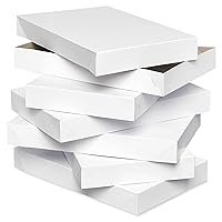 American Greetings White Shirt Boxes with Lids, for Birthdays, Holidays, and All Occasions (6 Boxes, 14.75'' x 9.5'')