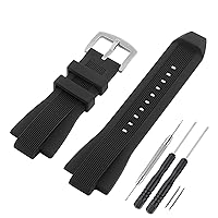 Watch Band Compatible with Michael Kors, Soft Silicone Rubber Replacement Wrist Strap for Michael MK8152 MK8356 Watch Straps