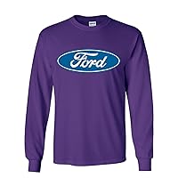 Licensed Ford Logo Long Sleeve Novelty T-Shirt FoMoCo Truck Mustang Performance