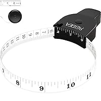 3pcs Tape Measure for Body (1x Clip-n-Lock Measure Tape 60in, 1x 79in Clothing Tape and 1x 60in Mini Retractable Tape Measure) for Tracking Weight Loss, Tailoring, Handcrafts, Clothes (Stylish Black)