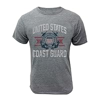 Armed Forces Gear Men's Coast Guard Vintage Basic Short-Sleeve T-Shirt (Grey)