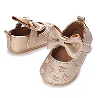 Infant Baby Girls Shoes Mary Jane Flats Bow Knot Non-Slip Sole Toddler