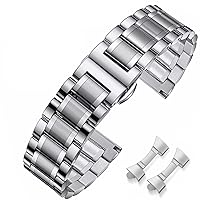 Metal Watch Band Stainless Steel 16mm 18mm 19mm 20mm 21mm 22mm 24mm Watch Strap Bracele Replacement Bands