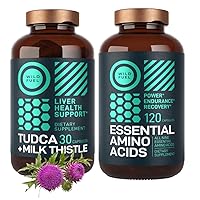 WILD FUEL TUDCA and Milk Thistle Supplement and Essential Amino Acid Complex Liver Health and General Wellness Bundle