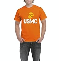 USMC US Marine Corps People Fashion Clothing Best Friend Xmas Men's T-Shirt Tee XXXX-Large Orange