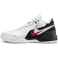 Lebron NXXT Gen AMPD Basketball Shoes (FJ1566-100, White/University Red/Metallic Silver/Black) Size 15