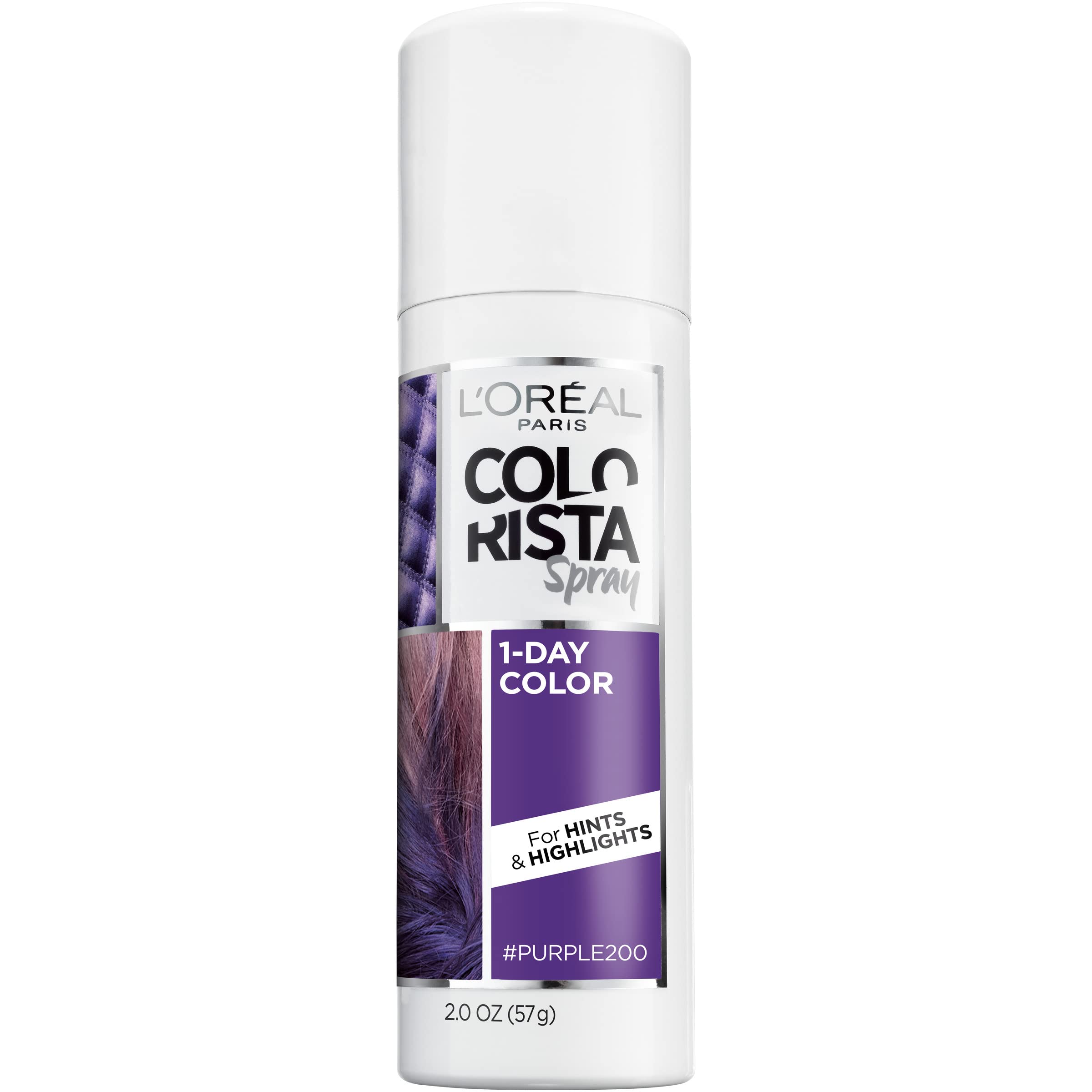 L’Oréal Paris Colorista 1-Day Washable Temporary Hair Color Spray, Purple, 2 Ounces