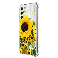 Galaxy S24 Case,Sunflower Bee Drop Protection Shockproof Case TPU Full Body Protective Scratch-Resistant Cover for Samsung Galaxy S24