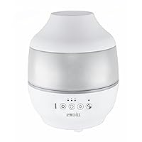 Homedics TotalComfort Humidifier – Large Air Humidifiers for Bedroom, Plants, Office – Cool Mist, Essential Oil Pads and Built-In Timer, 7-Color Night-Light, 2 Mist Settings, White